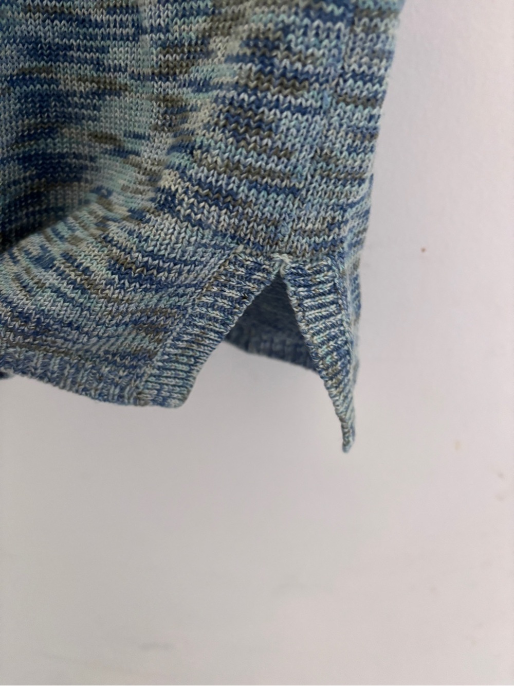 White Stag Lightweight Summer Blue Gray Knit Short Sleeve Sweater 18-20W - Picture 5 of 7